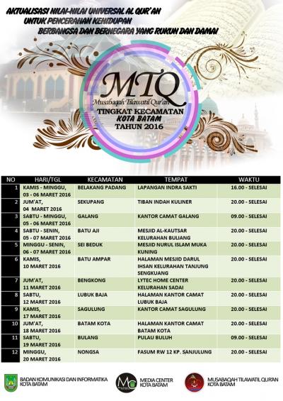 MTQ TINGKAT KECAMATAN KOTA BATAM